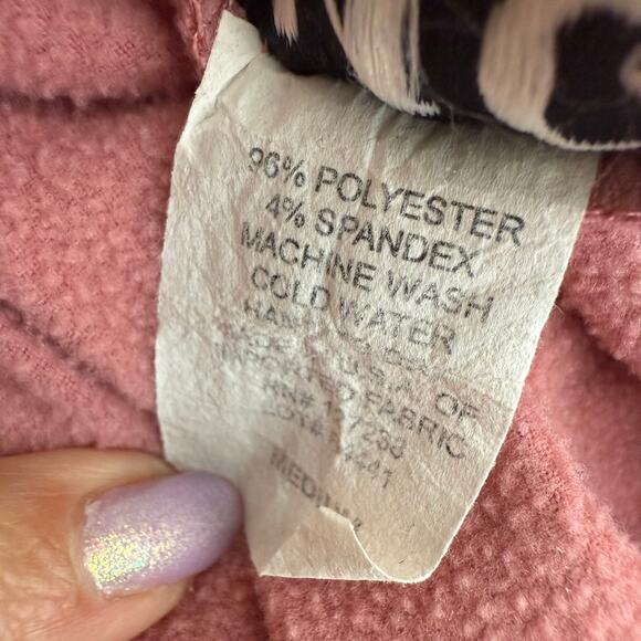 TMG New York Womens Girl Bubble Gum Queen Pearl Graphic Pink Hoodie Dress Medium - Picture 10 of 10